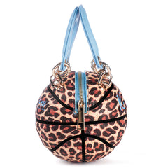Kuangmi Mini Basketball Bag & Handbag - Leopard Print
