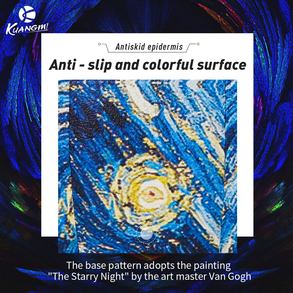 Kuangmi Voleibol Noite Estrelada de Van Gogh, Tamanho 5, Material PU - Para Treino de Homens e Mulheres, Uso em Campo Macio e Duro