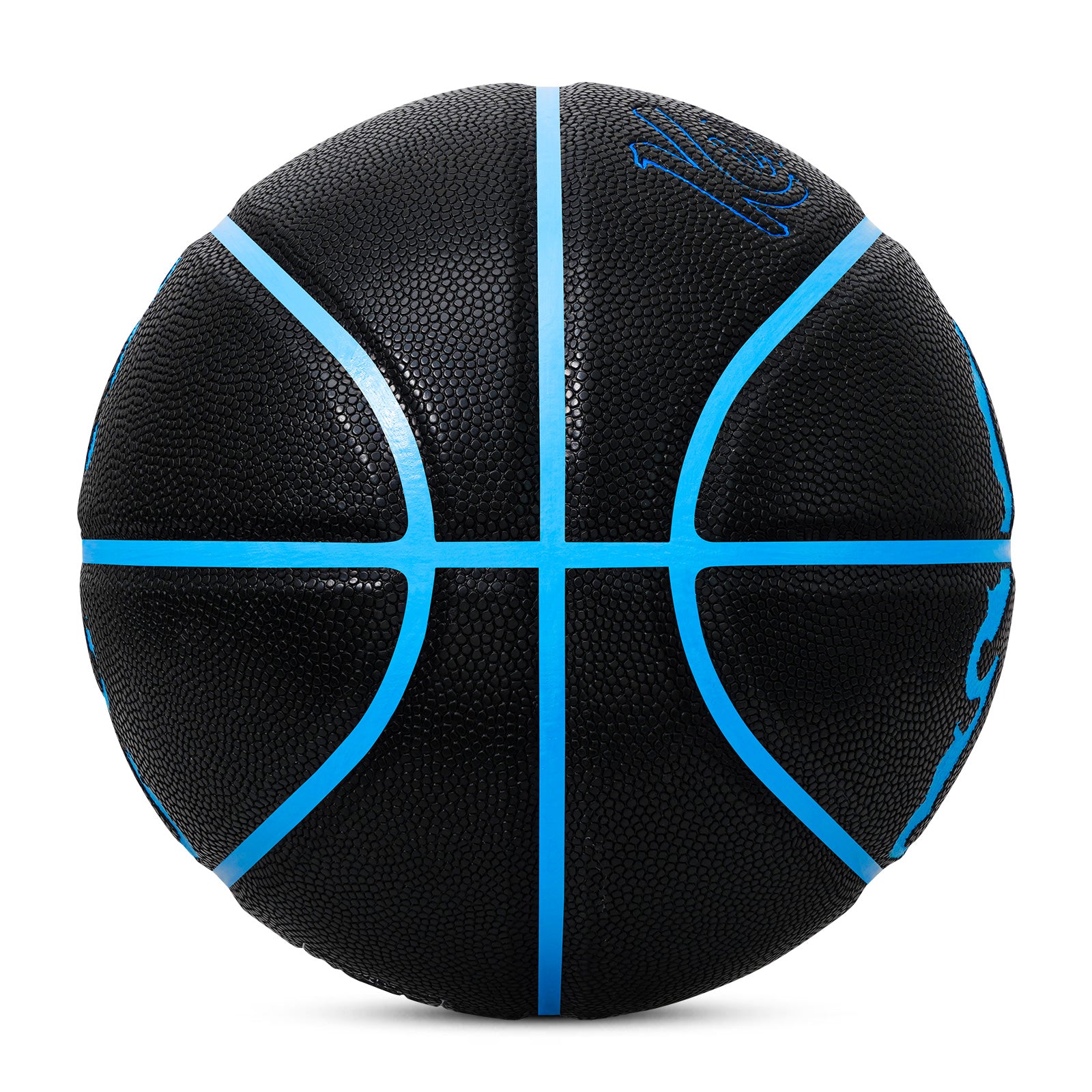 Luminous Fire Figure Basketball, Blue, Size 7 (29.5"), with Luminous Coating & Hygroscopic PU Leather