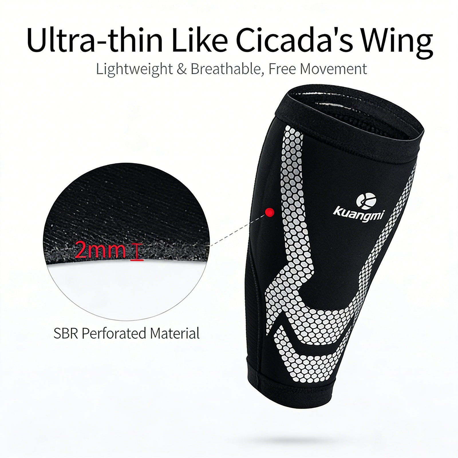 Kuangmi Energy Calf Support - Compression Sleeve for Sports & Activities (Sizes M/L/XL)