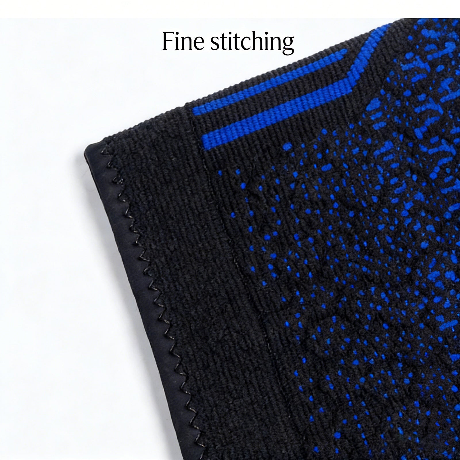 Kuangmi Black & Blue Knitted Knee Brace - Compression Support for Sports & Daily Activities (Sizes M/L/XL)