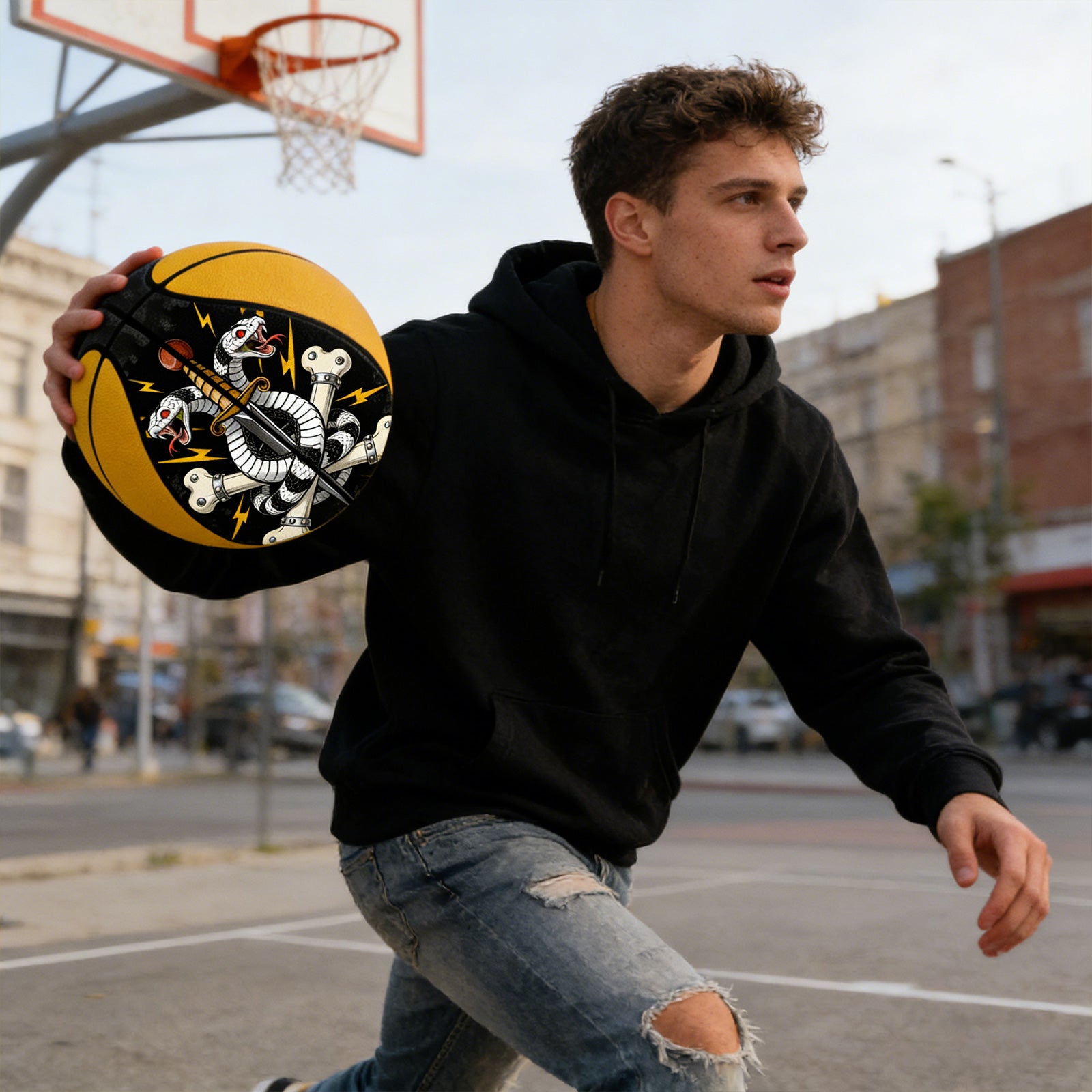 Kuangmi Custom Graphic Basketball - Personalized Artwork/Pattern Design Gift (All Sizes)