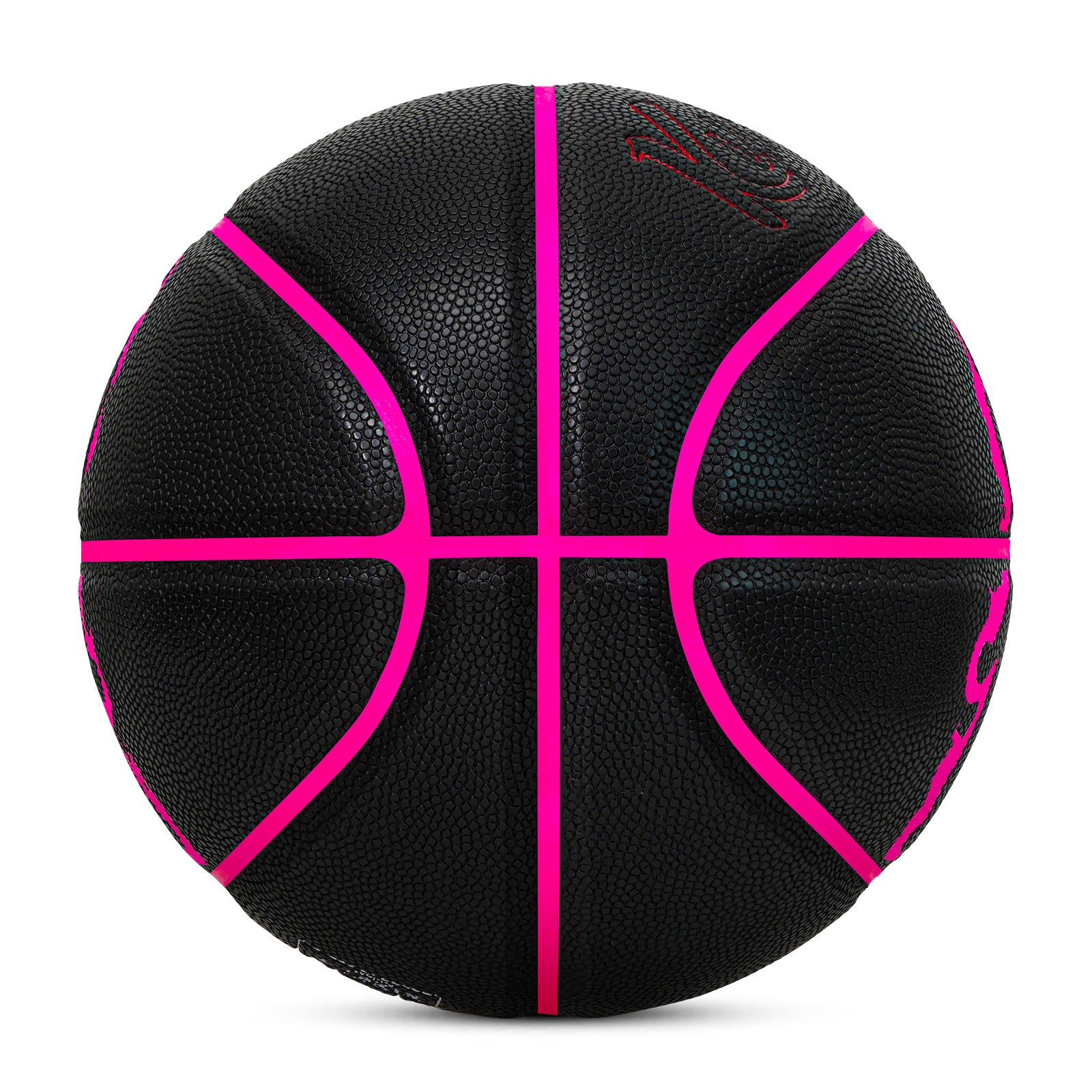 Luminous Fire Figure Basketball, Magenta & Yellow Luminous, Size 7 (29.5"), with Luminous Coating & Hygroscopic PU Leather