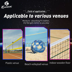 Kuangmi Voleibol Noite Estrelada de Van Gogh, Tamanho 5, Material PU - Para Treino de Homens e Mulheres, Uso em Campo Macio e Duro
