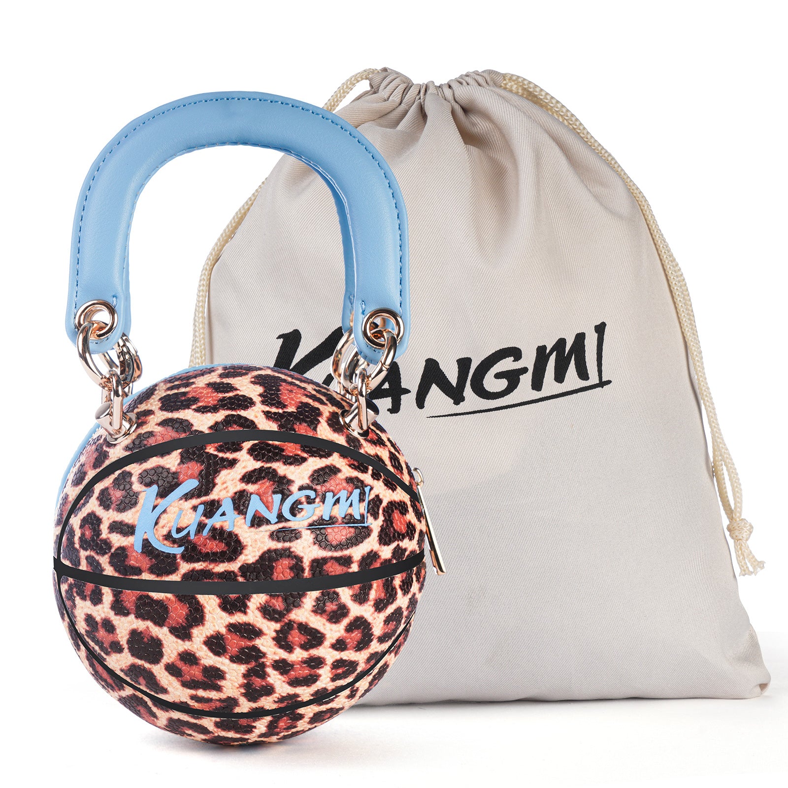 Kuangmi Mini Basketball Bag & Handbag - Leopard Print
