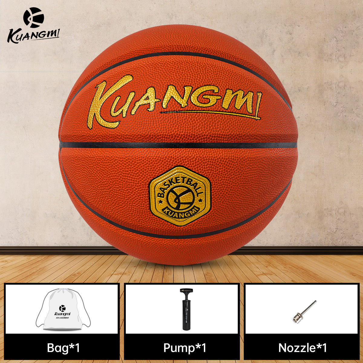 Kuangmi Batalha Energia Basquetebol Profissional - Tamanho 7 (29.5"), Excelência em Campo Interior