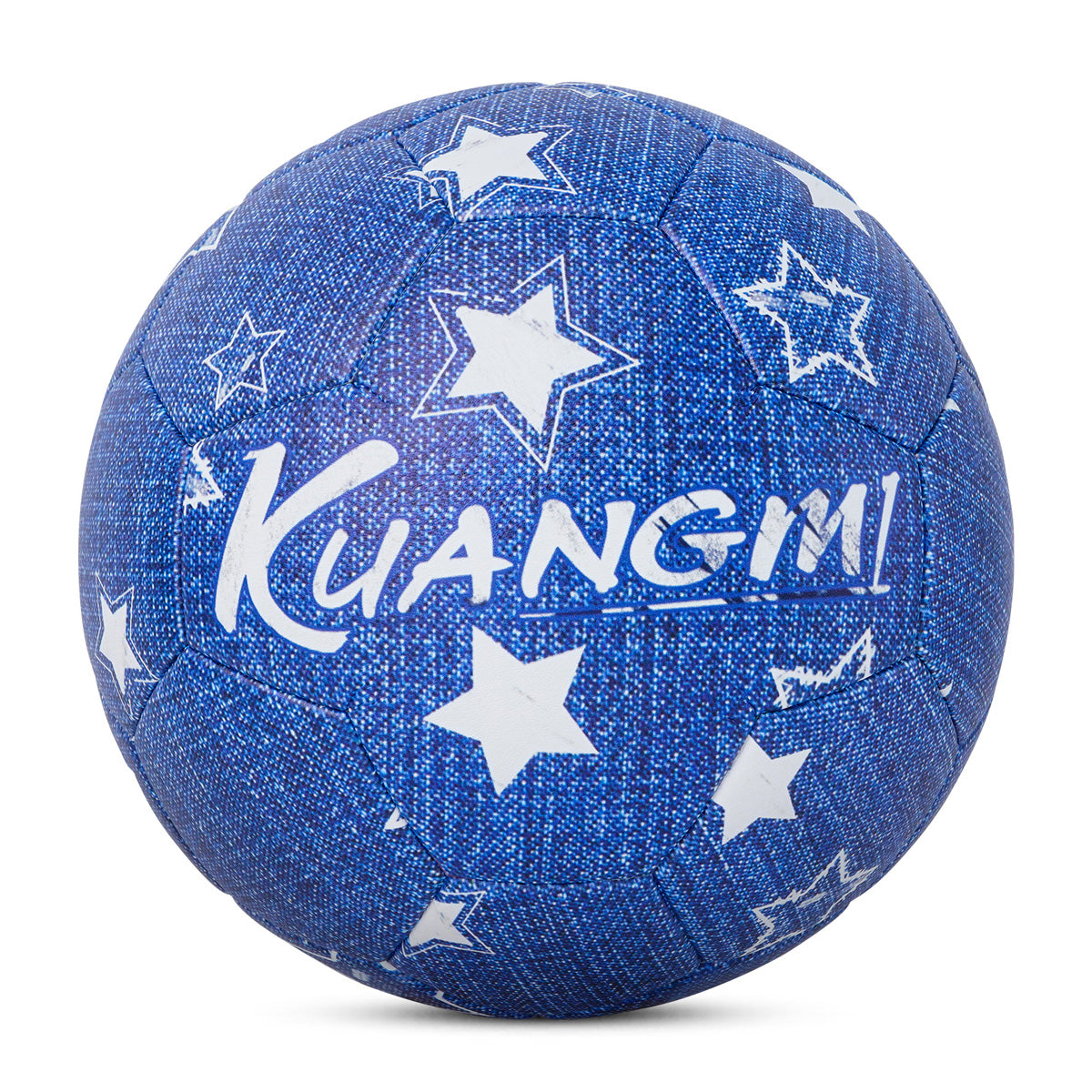 Kuangmi Denim Blue Size 5 Football - Featuring PU Material for Indoor and Outdoor Play
