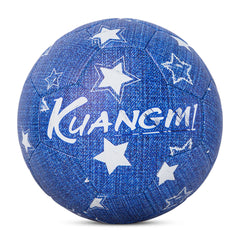 Kuangmi Denim Blue Size 5 Football - Featuring PU Material for Indoor and Outdoor Play