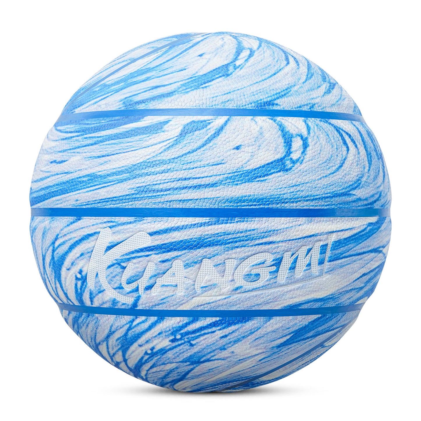 Kuangmi Blue Spiral Pill Basketball - Size 7