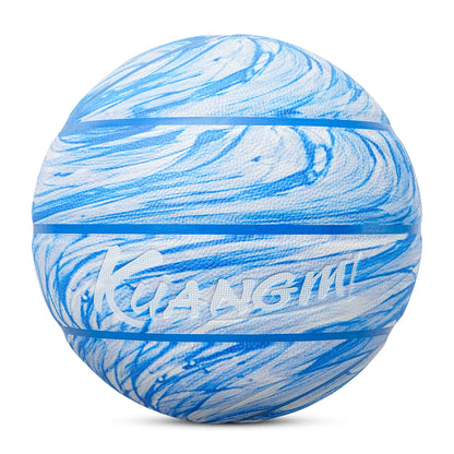 Kuangmi Blue Spiral Pill Basketball - Size 7