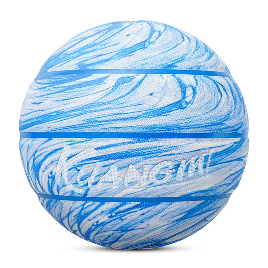 Kuangmi Blue Spiral Pill Basketball - Size 7