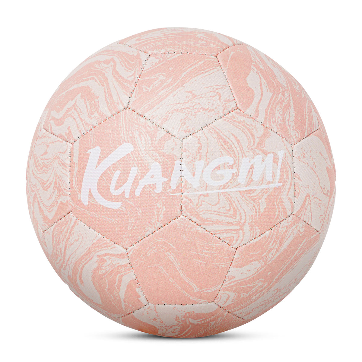 Kuangmi Pink Football, Size 4/5, PU Leather (Machine Stitched)