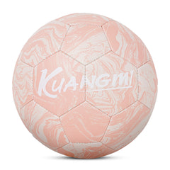 Kuangmi Pink Football, Size 4/5, PU Leather (Machine Stitched)