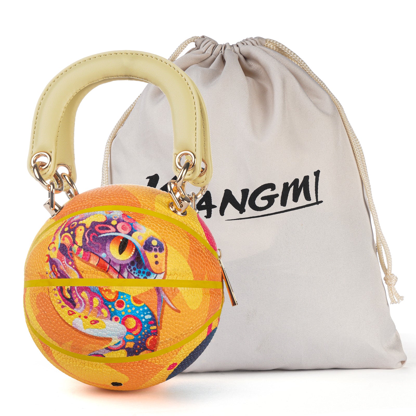 Kuangmi Mini Basketball Bag & Handbag - Mamba Painted Snake Print