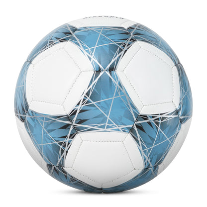 Balón de fútbol Kuangmi con líneas entrelazadas azules y blancas - Talla 5