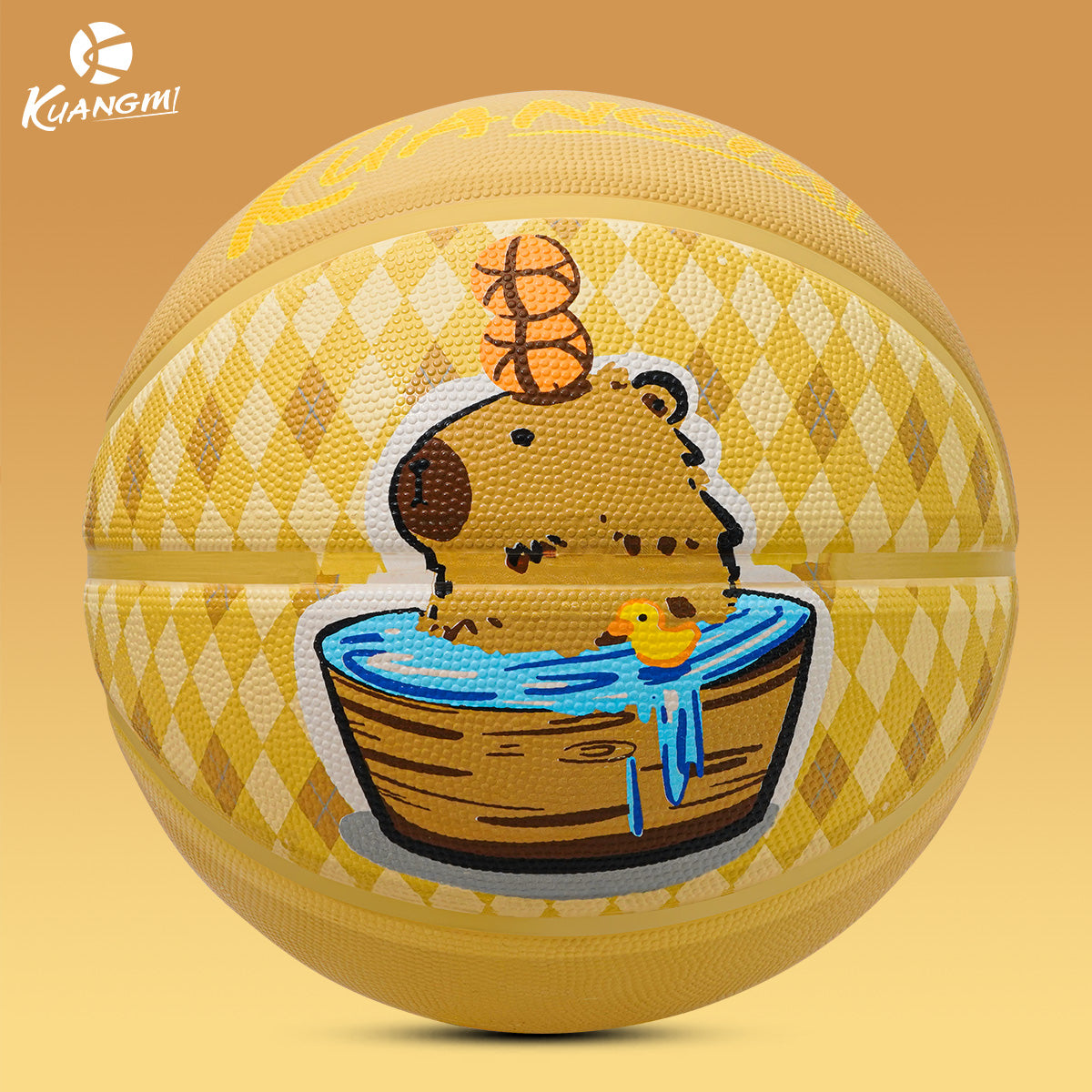 Kuangmi Capybara - Patterned Basketball Size 6 & 7, Indoor & Outdoor Use