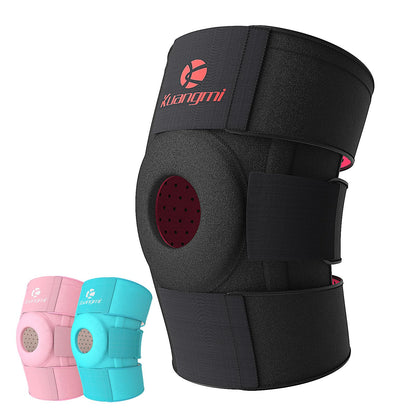 Kuangmi Knee Brace - Side Stabilizers & Gel Pad | Adjustable Compression