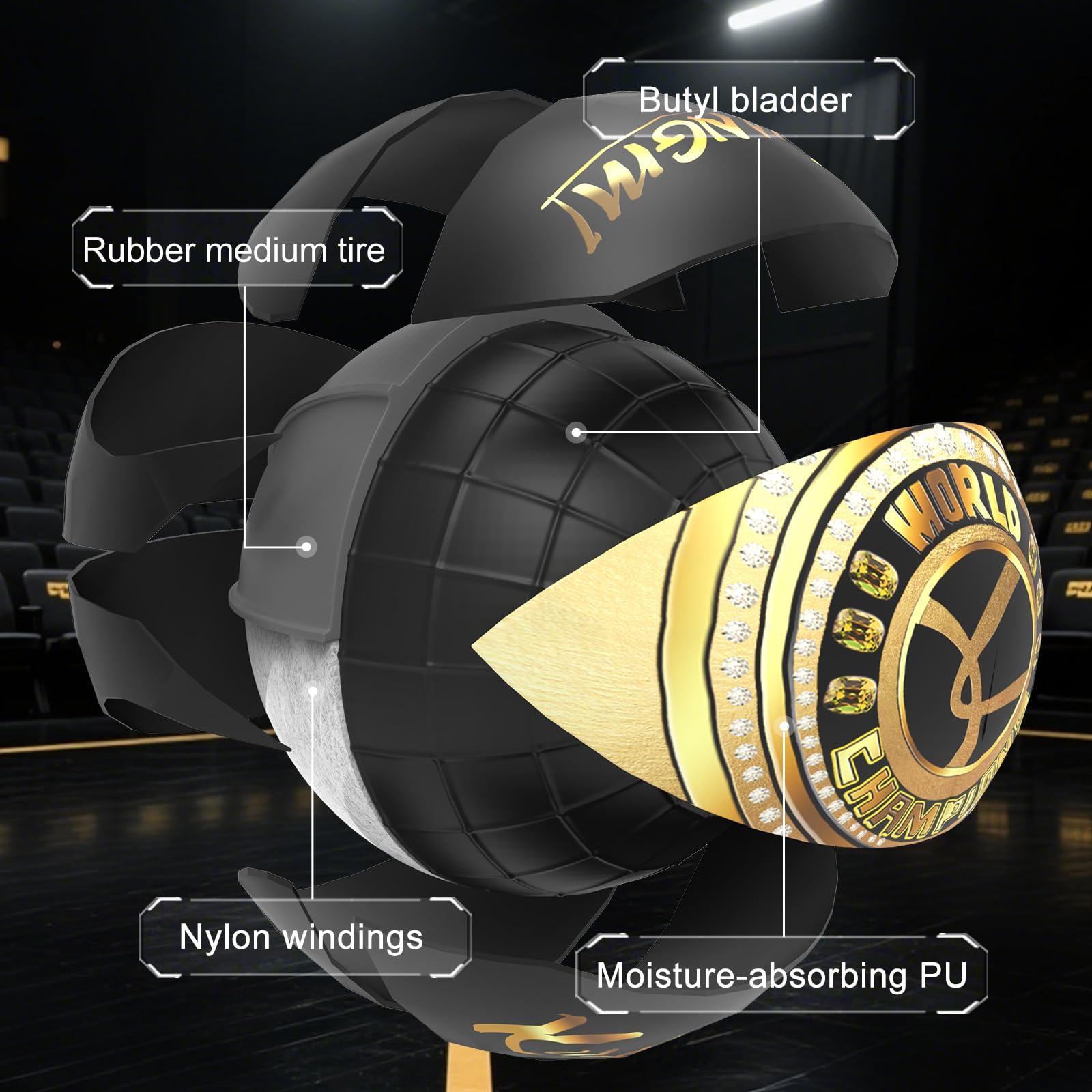 Kuangmi Liberty Court Collection Basketball, Official Size 7(29.5"), Sports Lovers Indoor & Outdoor Street Ball