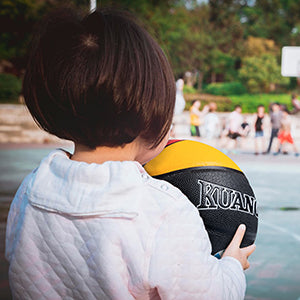 Kuangmi Olympic Colors Basketball - Multicolor Composite PU Ball (Sizes 3/4/5/6/7)