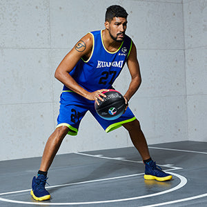 Kuangmi Olympic Colors Basketball - Multicolor Composite PU Ball (Sizes 3/4/5/6/7)