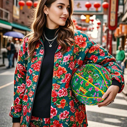 Kuangmi Chinese Style Big Flower Basketball Size7