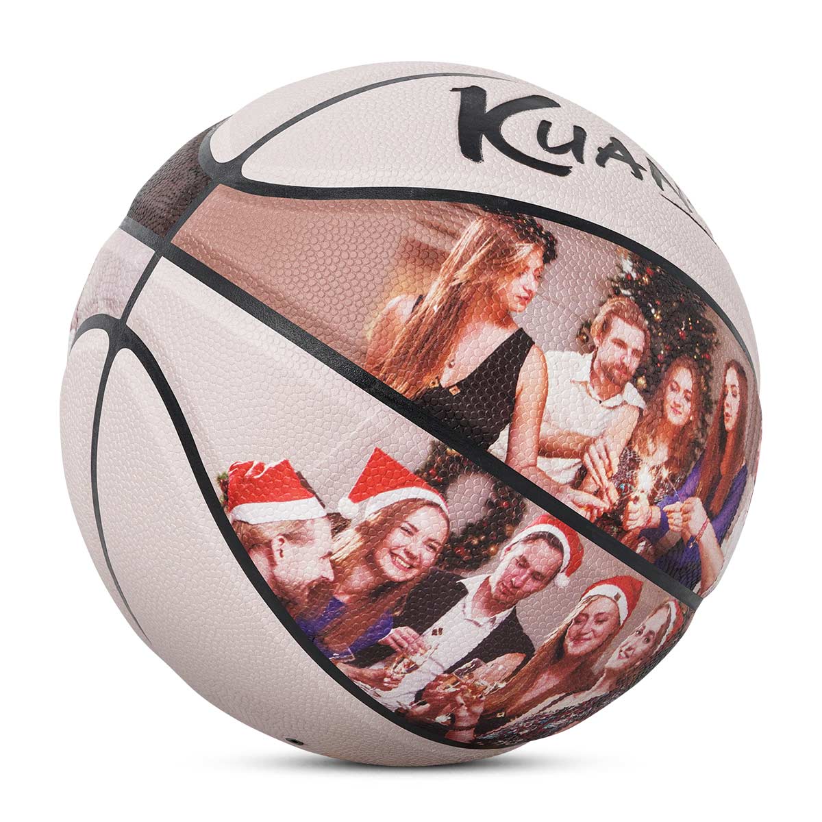 Balón de baloncesto con foto personalizada Kuangmi, tallas 6/7, para fiestas navideñas