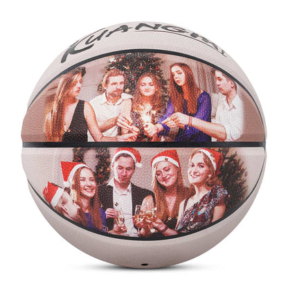 Balón de baloncesto con foto personalizada Kuangmi, tallas 6/7, para fiestas navideñas