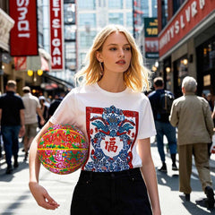 Kuangmi Chinese Style Big Flower Basketball Size7