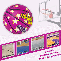 Kuangmi Purple Stars Street Basketball Size 7