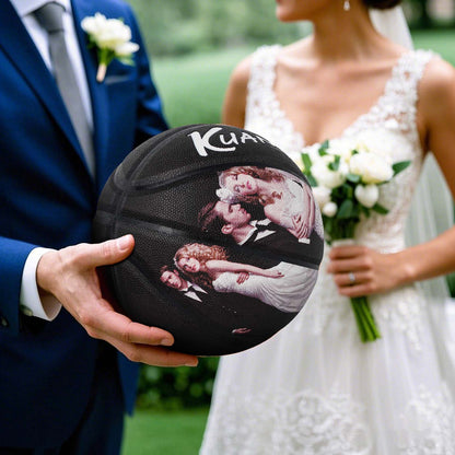 Balón de baloncesto con foto personalizada Kuangmi, tallas 6/7 para bodas