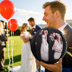 Kuangmi Personalized Photo Basketball Sizes 6/7 for Weddings - Hygroscopic PU Material