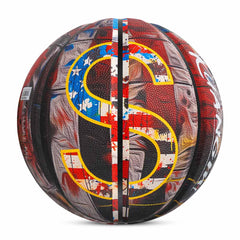 Balón de baloncesto callejero personalizado con temática de dólar Kuangmi, talla 7