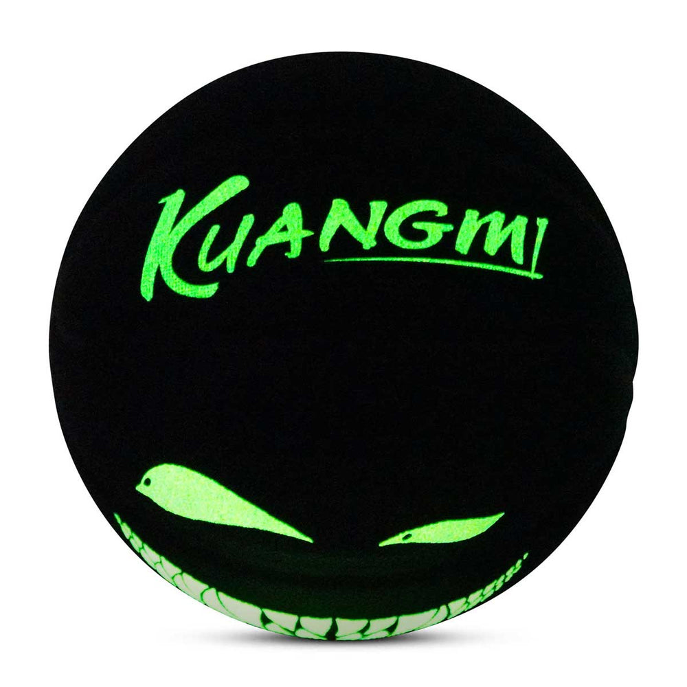 Top view of the glowing Kuangmi Devil Smiley Luminous Basketball at night