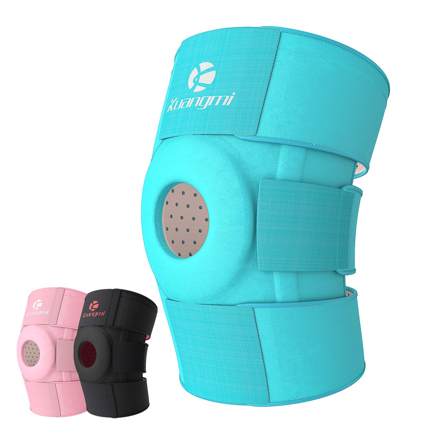 Kuangmi Knee Brace - Side Stabilizers & Gel Pad | Adjustable Compression