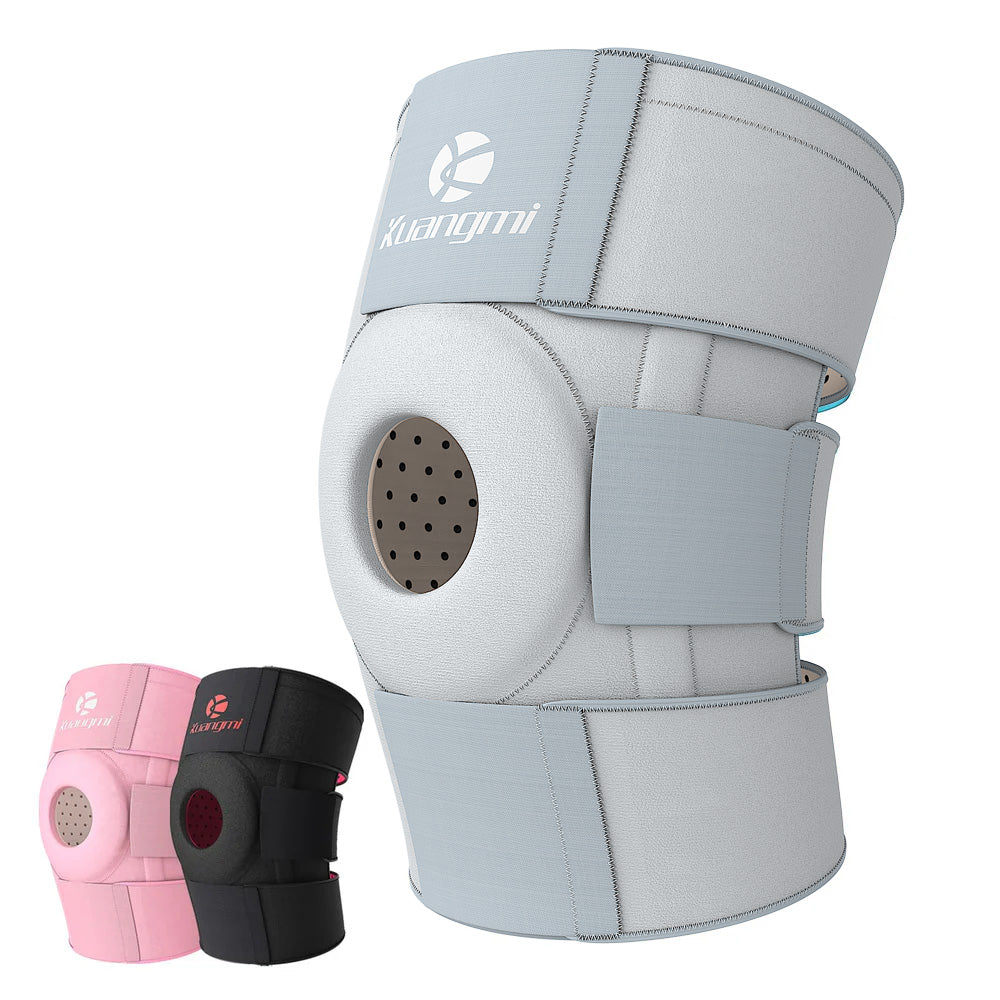 Kuangmi Knee Brace - Side Stabilizers & Gel Pad | Adjustable Compression