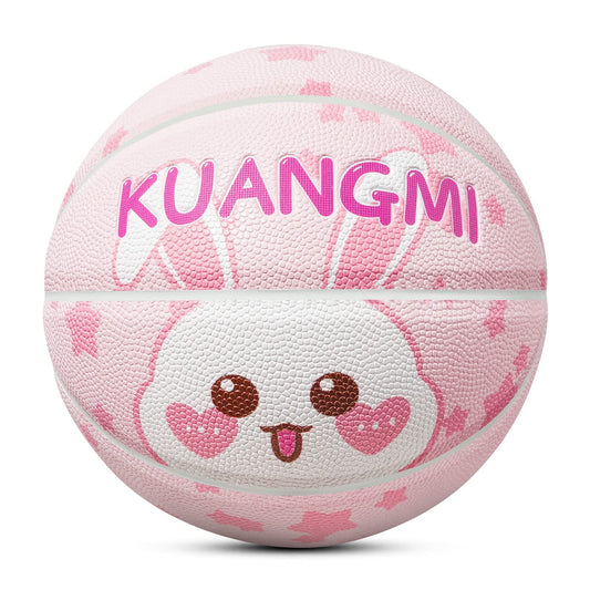 Kuangmi Rabbit Pattern Kids Pink Basketball – Junior Boys/Girls Indoor Outdoor Play