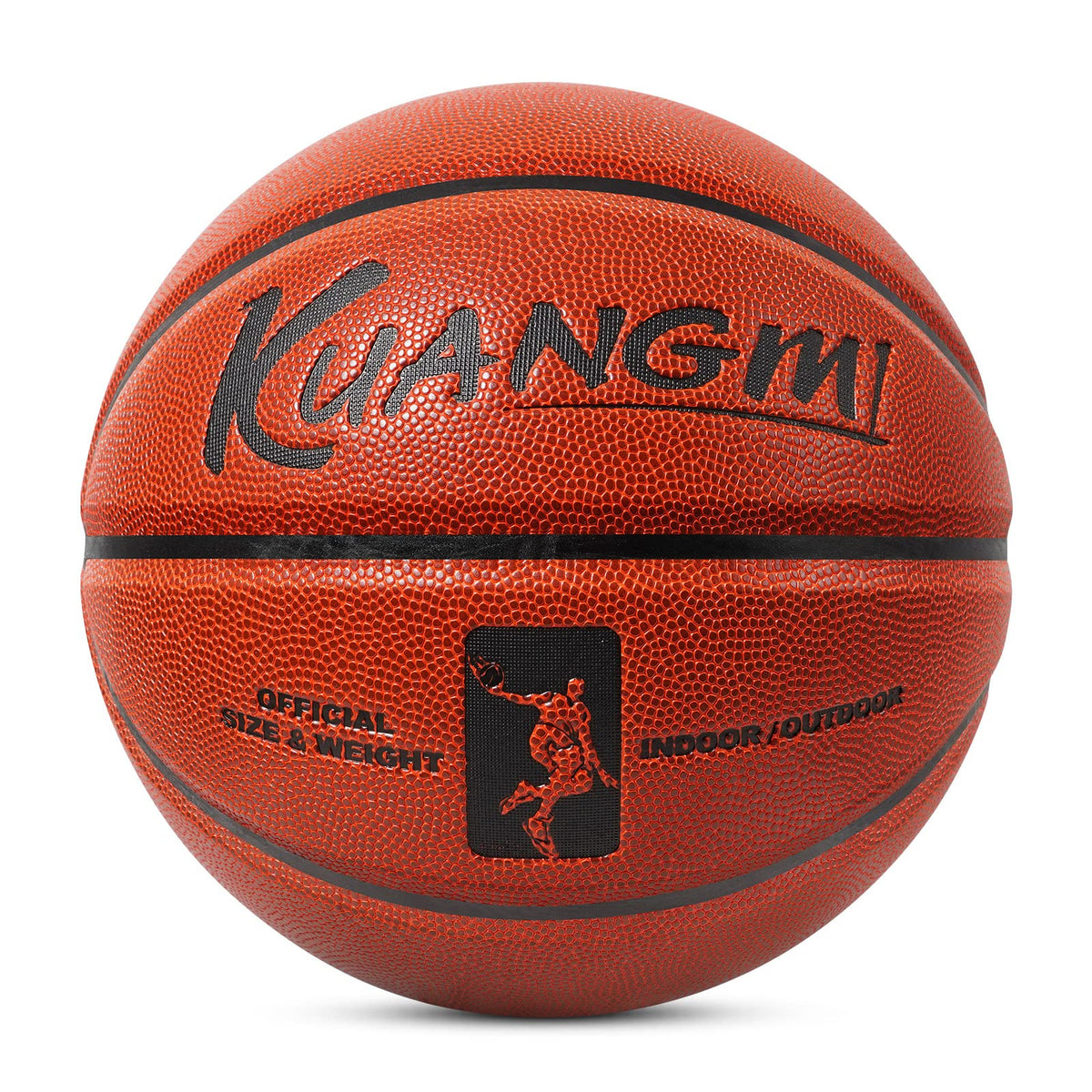 Kuangmi Official Size Basketball - Indoor Outdoor Composite Leather Ball (All Sizes)
