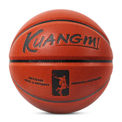 Kuangmi Official Size Basketball - Indoor Outdoor Composite Leather Ball (All Sizes)