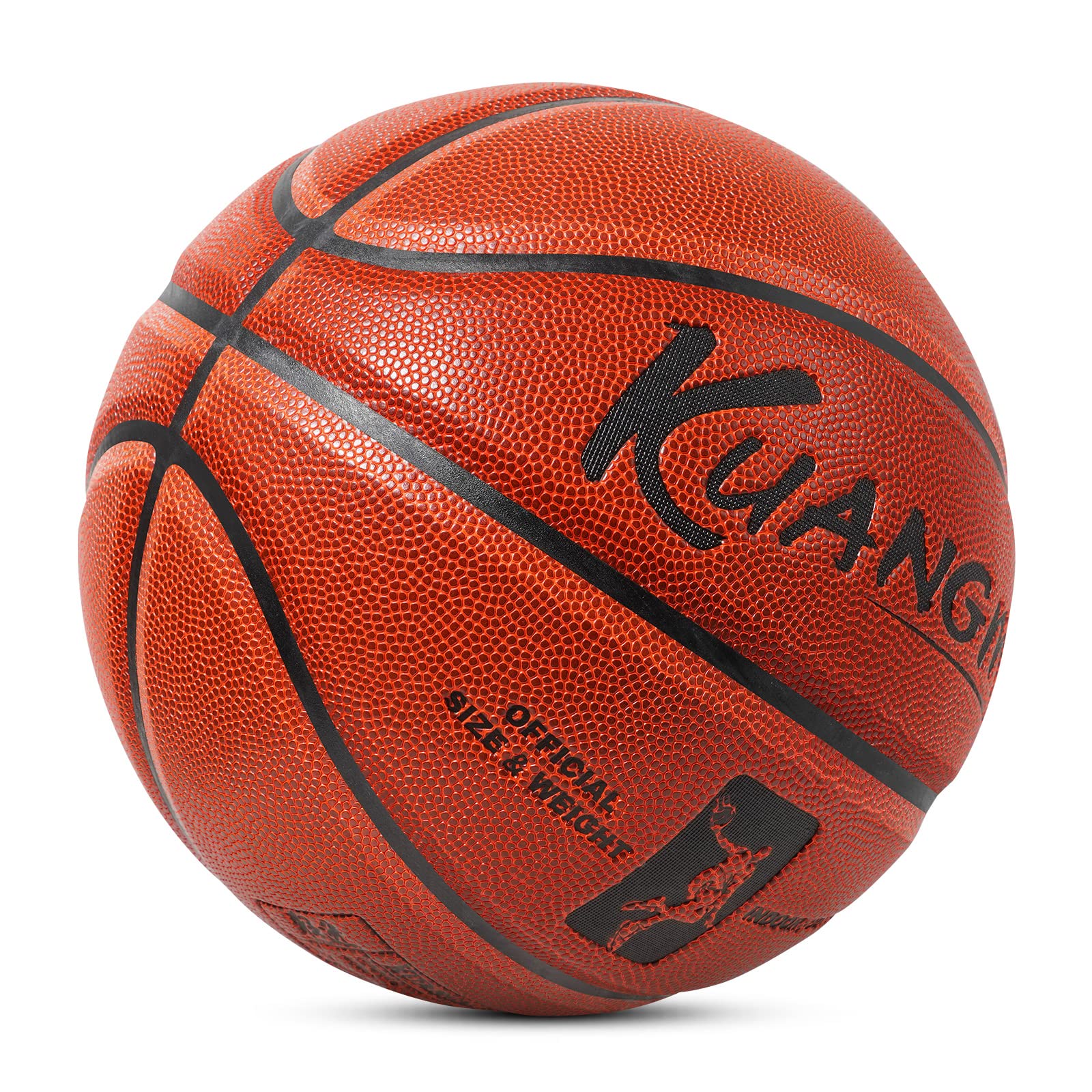 Kuangmi Official Size Basketball - Indoor Outdoor Composite Leather Ball (All Sizes)