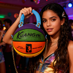 Kuangmi 8 - Color Block Size 5/7 Basketball Purse & Handbag