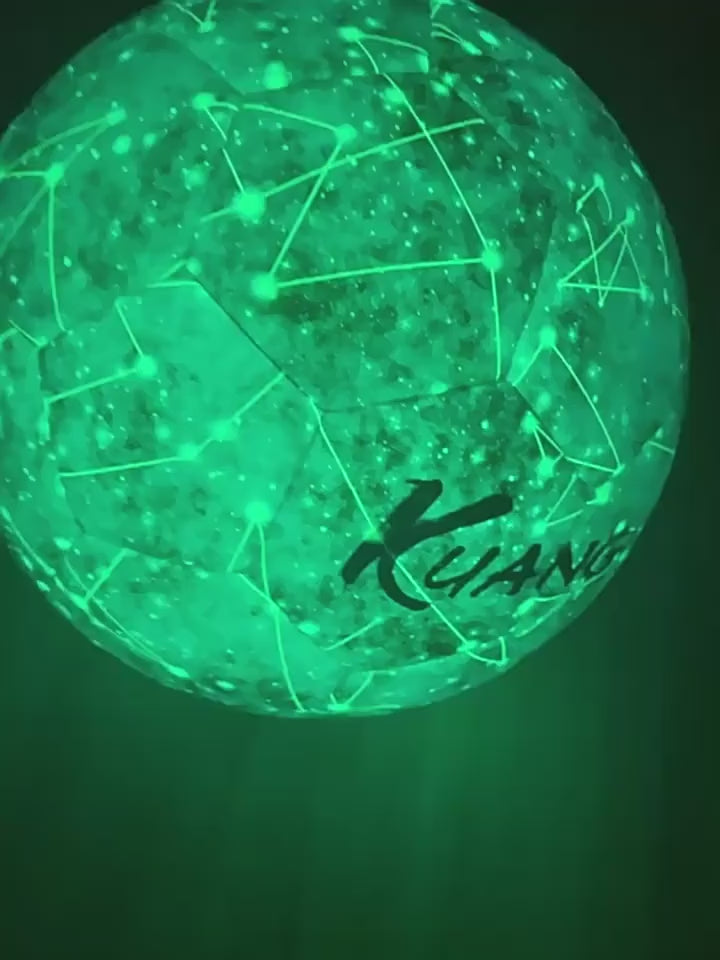 Kuangmi Starfield Luminous Size 5 Football - Premium Luminous PU Material for Nighttime Training and Game Play