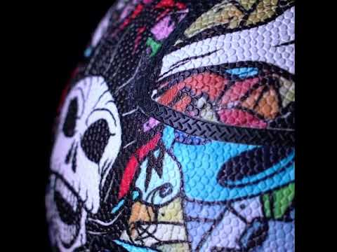 Kuangmi Skull Themed Basketball - Size 7 (29.5"), PU Material, Indoor/Outdoor, Patent-Shaped Inner Tire, Playable & Decorative